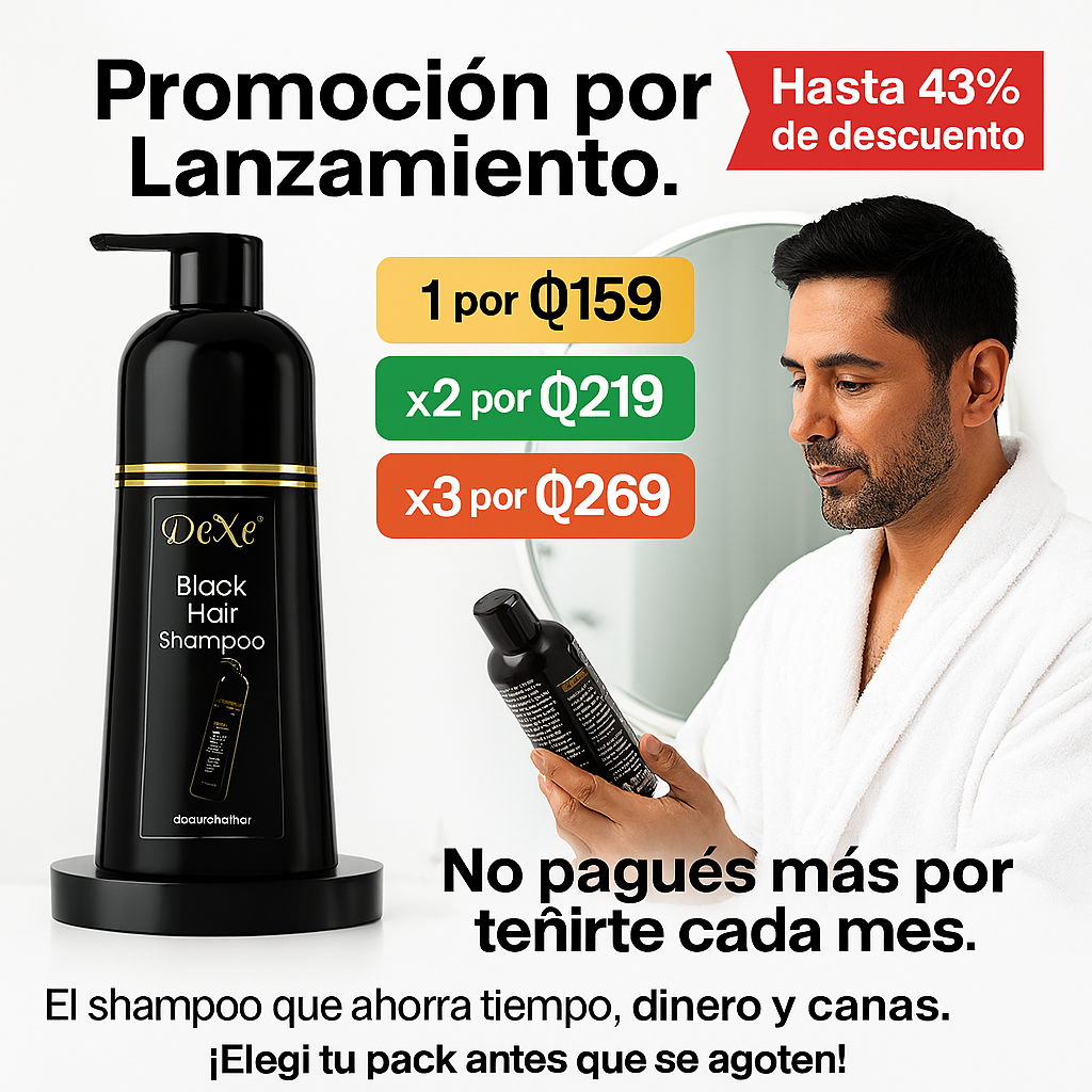 Shampoo Cubre Canas Negro