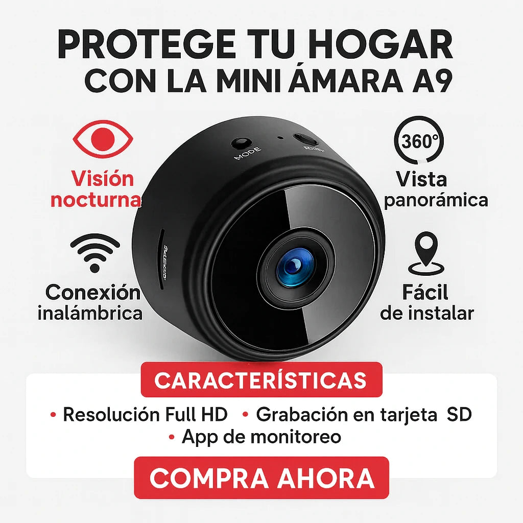 Mini Cámara Inteligente WiFi – Seguridad Compacta
